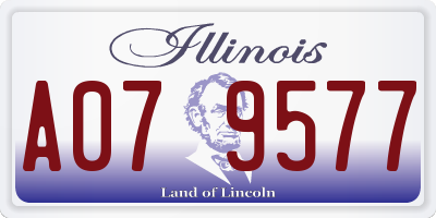 IL license plate A079577