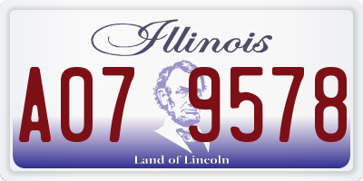 IL license plate A079578