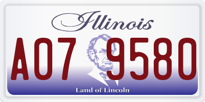 IL license plate A079580