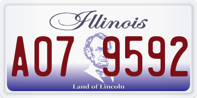 IL license plate A079592