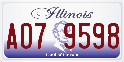 IL license plate A079598