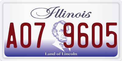 IL license plate A079605