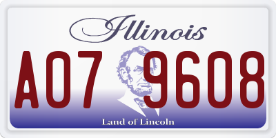 IL license plate A079608