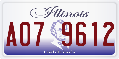 IL license plate A079612