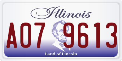 IL license plate A079613