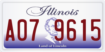 IL license plate A079615