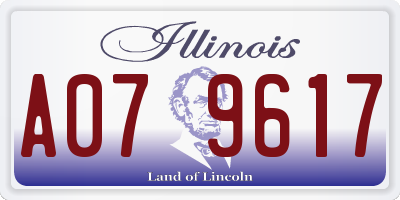 IL license plate A079617