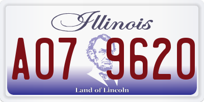 IL license plate A079620