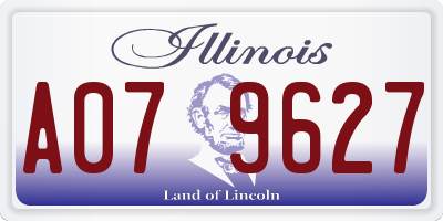 IL license plate A079627
