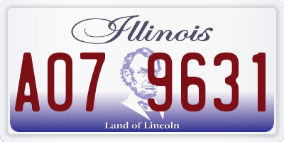 IL license plate A079631