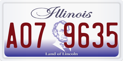 IL license plate A079635