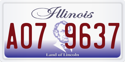 IL license plate A079637