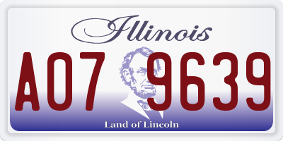 IL license plate A079639