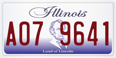 IL license plate A079641