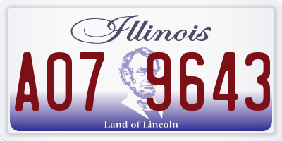 IL license plate A079643