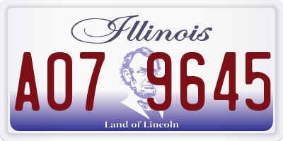 IL license plate A079645