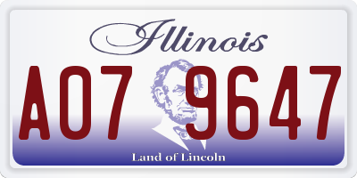IL license plate A079647