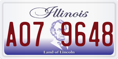 IL license plate A079648