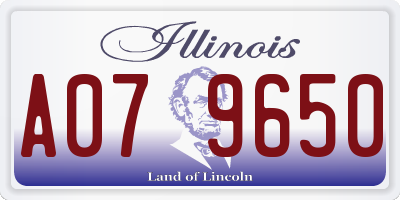 IL license plate A079650