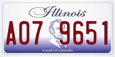IL license plate A079651