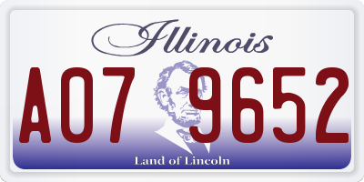 IL license plate A079652