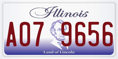 IL license plate A079656