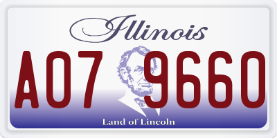 IL license plate A079660