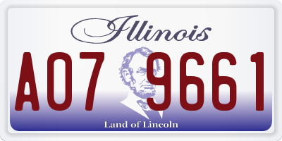 IL license plate A079661