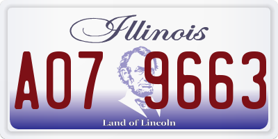 IL license plate A079663