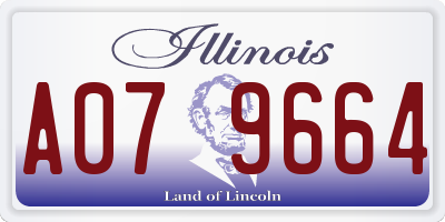 IL license plate A079664