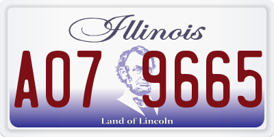 IL license plate A079665