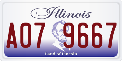 IL license plate A079667