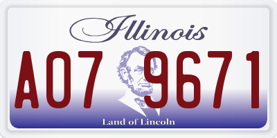 IL license plate A079671