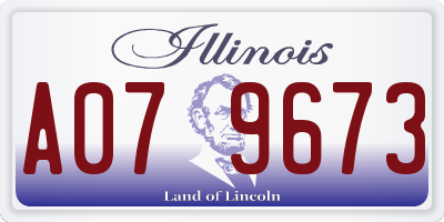 IL license plate A079673