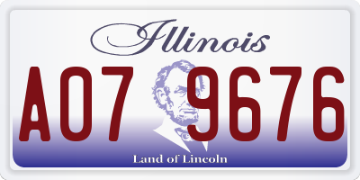 IL license plate A079676