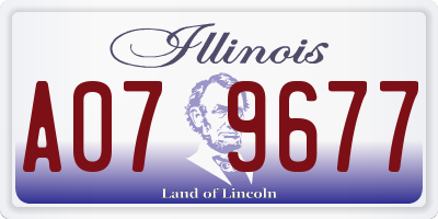 IL license plate A079677
