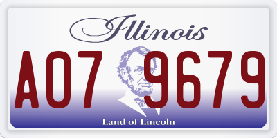 IL license plate A079679
