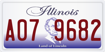 IL license plate A079682
