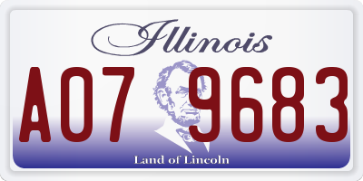 IL license plate A079683