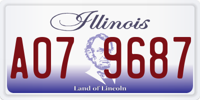IL license plate A079687