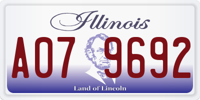 IL license plate A079692
