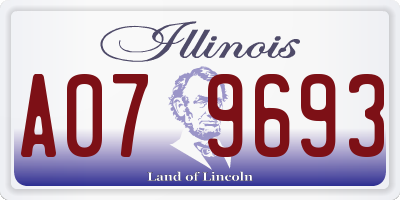 IL license plate A079693