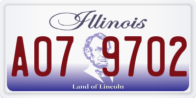 IL license plate A079702
