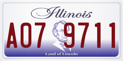 IL license plate A079711