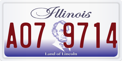 IL license plate A079714