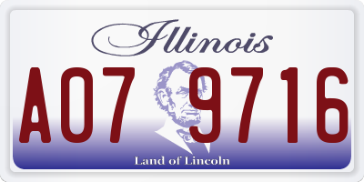 IL license plate A079716