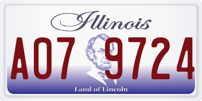 IL license plate A079724