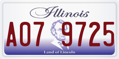 IL license plate A079725