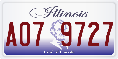 IL license plate A079727