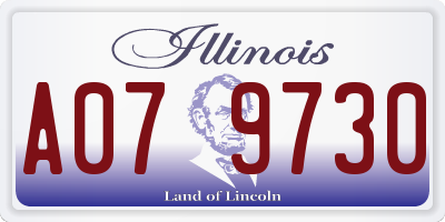IL license plate A079730